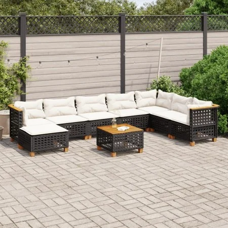 8-piece garden sofa set and black synthetic rattan cushions by vidaXL, Garden sets - Ref: Foro24-3261962, Price: 707,74 €, Di...