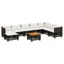 8-piece garden sofa set and black synthetic rattan cushions by vidaXL, Garden sets - Ref: Foro24-3261962, Price: 707,74 €, Di...