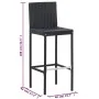 Garden bar table and chairs 5 pieces synthetic rattan and black wood by vidaXL, Garden sets - Ref: Foro24-49564, Price: 504,1...