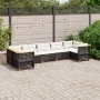 7-teiliges Gartensofa-Set mit schwarzen synthetischen Rattankissen von vidaXL, Gartensets - Ref: Foro24-3261974, Preis: 602,8...