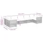 7-teiliges Gartensofa-Set mit schwarzen synthetischen Rattankissen von vidaXL, Gartensets - Ref: Foro24-3261974, Preis: 602,8...