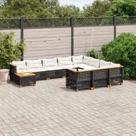 11-piece garden sofa set and black synthetic rattan cushions by vidaXL, Garden sets - Ref: Foro24-3262058, Price: 858,77 €, D...