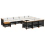 11-piece garden sofa set and black synthetic rattan cushions by vidaXL, Garden sets - Ref: Foro24-3262058, Price: 786,09 €, D...
