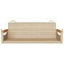 Beige synthetic rattan swing bench 109x62x40 cm by vidaXL, garden benches - Ref: Foro24-368145, Price: 100,89 €, Discount: %