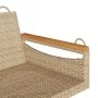 Beigefarbene Schaukelbank aus synthetischem Rattan, 109 x 62 x 40 cm von vidaXL, Gartenbänke - Ref: Foro24-368145, Preis: 91,...