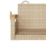 Banco columpio de ratán sintético beige 109x62x40 cm de vidaXL, Bancos de jardín - Ref: Foro24-368145, Precio: 91,51 €, Descu...