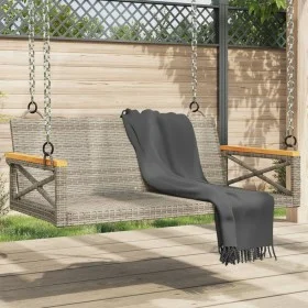 Gray synthetic rattan swing bench 109x62x40 cm by vidaXL, garden benches - Ref: Foro24-368153, Price: 93,63 €, Discount: %