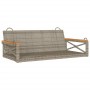 Graue Schaukelbank aus synthetischem Rattan, 109 x 62 x 40 cm von vidaXL, Gartenbänke - Ref: Foro24-368153, Preis: 90,05 €, R...