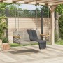 Graue Schaukelbank aus synthetischem Rattan, 109 x 62 x 40 cm von vidaXL, Gartenbänke - Ref: Foro24-368153, Preis: 90,05 €, R...