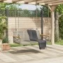 Gray synthetic rattan swing bench 109x62x40 cm by vidaXL, garden benches - Ref: Foro24-368153, Price: 93,63 €, Discount: %