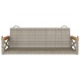 Graue Schaukelbank aus synthetischem Rattan, 109 x 62 x 40 cm von vidaXL, Gartenbänke - Ref: Foro24-368153, Preis: 90,05 €, R...
