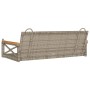 Graue Schaukelbank aus synthetischem Rattan, 109 x 62 x 40 cm von vidaXL, Gartenbänke - Ref: Foro24-368153, Preis: 90,05 €, R...