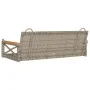Gray synthetic rattan swing bench 109x62x40 cm by vidaXL, garden benches - Ref: Foro24-368153, Price: 93,63 €, Discount: %