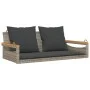 Swing bench with gray synthetic rattan cushions 109x62x40 cm by vidaXL, garden benches - Ref: Foro24-368147, Price: 122,26 €,...