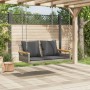 Swing bench with gray synthetic rattan cushions 109x62x40 cm by vidaXL, garden benches - Ref: Foro24-368147, Price: 111,40 €,...