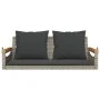 Swing bench with gray synthetic rattan cushions 109x62x40 cm by vidaXL, garden benches - Ref: Foro24-368147, Price: 122,26 €,...