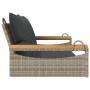 Swing bench with gray synthetic rattan cushions 109x62x40 cm by vidaXL, garden benches - Ref: Foro24-368147, Price: 111,40 €,...