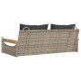 Swing bench with gray synthetic rattan cushions 109x62x40 cm by vidaXL, garden benches - Ref: Foro24-368147, Price: 111,40 €,...