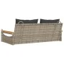 Swing bench with gray synthetic rattan cushions 109x62x40 cm by vidaXL, garden benches - Ref: Foro24-368147, Price: 122,26 €,...