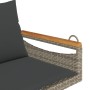 Swing bench with gray synthetic rattan cushions 109x62x40 cm by vidaXL, garden benches - Ref: Foro24-368147, Price: 111,40 €,...