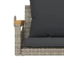 Swing bench with gray synthetic rattan cushions 109x62x40 cm by vidaXL, garden benches - Ref: Foro24-368147, Price: 122,26 €,...