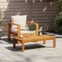 Sillón de jardín con cojines madera maciza de acacia de vidaXL, Sofás modulares de exterior - Ref: Foro24-367621, Precio: 125...