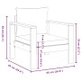 Gartensessel mit Kissen aus massivem Akazienholz von vidaXL, Modulare Sofas für den Außenbereich - Ref: Foro24-367621, Preis:...