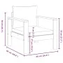 Gartensessel mit Kissen aus massivem Akazienholz von vidaXL, Modulare Sofas für den Außenbereich - Ref: Foro24-367621, Preis:...