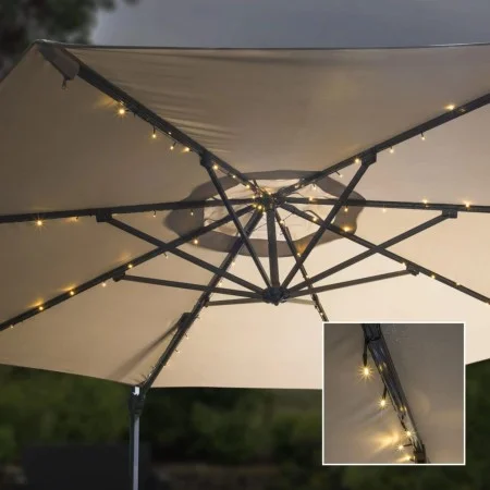 HI Solar LED strip lights for parasol 130 cm by HI, Outdoor lighting - Ref: Foro24-429145, Price: 19,08 €, Discount: %