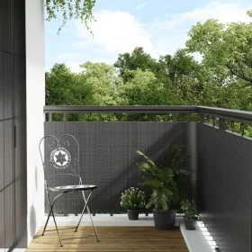 Anthracite gray synthetic rattan balcony awning 500x80 cm by vidaXL, fence panels - Ref: Foro24-156241, Price: 52,97 €, Disco...