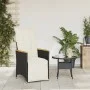 Garden recliner with black synthetic rattan cushions by vidaXL, Garden chairs - Ref: Foro24-365664, Price: 129,13 €, Discount: %
