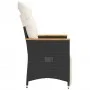 Garden recliner with black synthetic rattan cushions by vidaXL, Garden chairs - Ref: Foro24-365664, Price: 129,13 €, Discount: %