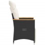 Gartenliege mit schwarzen synthetischen Rattankissen von vidaXL, Gartenstühle - Ref: Foro24-365664, Preis: 140,89 €, Rabatt: %