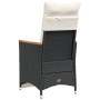 Garden recliner with black synthetic rattan cushions by vidaXL, Garden chairs - Ref: Foro24-365664, Price: 140,89 €, Discount: %