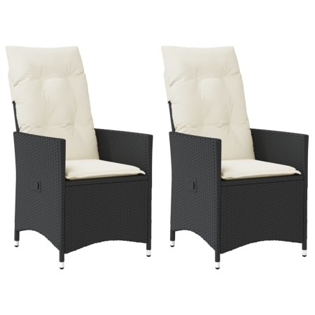 Kissen für Gartenliegen, 2 Stück, schwarzes synthetisches Rattan von vidaXL, Gartenstühle - Ref: Foro24-365645, Preis: 210,92...
