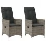 Gartenliegen und Kissen 2 Stück graues synthetisches Rattan von vidaXL, Gartenstühle - Ref: Foro24-365647, Preis: 238,90 €, R...