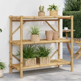 Estante de 3 niveles bambú 100x40x90 cm de vidaXL, Estanterías - Ref: Foro24-366458, Precio: 104,97 €, Descuento: %