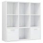 Regal aus glänzend weißem Sperrholz, 98 x 30 x 98 cm von vidaXL, Bücherregale und Regale - Ref: Foro24-801122, Preis: 88,37 €...