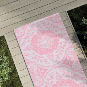 Alfombra de exterior PP rosa 80x250 cm