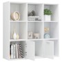 Regal aus glänzend weißem Sperrholz, 98 x 30 x 98 cm von vidaXL, Bücherregale und Regale - Ref: Foro24-801122, Preis: 88,37 €...