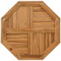 Tablero de mesa octogonal de madera maciza de teca 70x70x2,5 cm