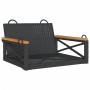 Schwarze Schaukelbank aus synthetischem Rattan, 63 x 62 x 40 cm von vidaXL, Gartenbänke - Ref: Foro24-368170, Preis: 65,33 €,...