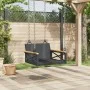 Schwarze Schaukelbank aus synthetischem Rattan, 63 x 62 x 40 cm von vidaXL, Gartenbänke - Ref: Foro24-368170, Preis: 70,37 €,...