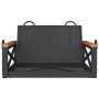 Schwarze Schaukelbank aus synthetischem Rattan, 63 x 62 x 40 cm von vidaXL, Gartenbänke - Ref: Foro24-368170, Preis: 65,33 €,...