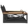 Black synthetic rattan swing bench 63x62x40 cm by vidaXL, garden benches - Ref: Foro24-368170, Price: 65,33 €, Discount: %