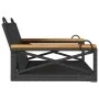 Schwarze Schaukelbank aus synthetischem Rattan, 63 x 62 x 40 cm von vidaXL, Gartenbänke - Ref: Foro24-368170, Preis: 70,37 €,...