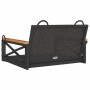 Schwarze Schaukelbank aus synthetischem Rattan, 63 x 62 x 40 cm von vidaXL, Gartenbänke - Ref: Foro24-368170, Preis: 65,33 €,...