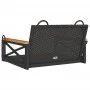 Schwarze Schaukelbank aus synthetischem Rattan, 63 x 62 x 40 cm von vidaXL, Gartenbänke - Ref: Foro24-368170, Preis: 70,37 €,...