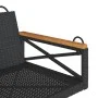 Schwarze Schaukelbank aus synthetischem Rattan, 63 x 62 x 40 cm von vidaXL, Gartenbänke - Ref: Foro24-368170, Preis: 70,37 €,...
