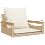 Swing bench with beige synthetic rattan cushions 63x62x40 cm by vidaXL, garden benches - Ref: Foro24-368166, Price: 89,30 €, ...